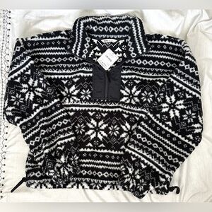 Fair Isle Quarter Zip Sherpa